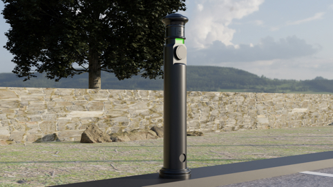 EV charging bollard